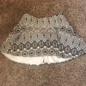 Torrid Cute black and white lace skirt